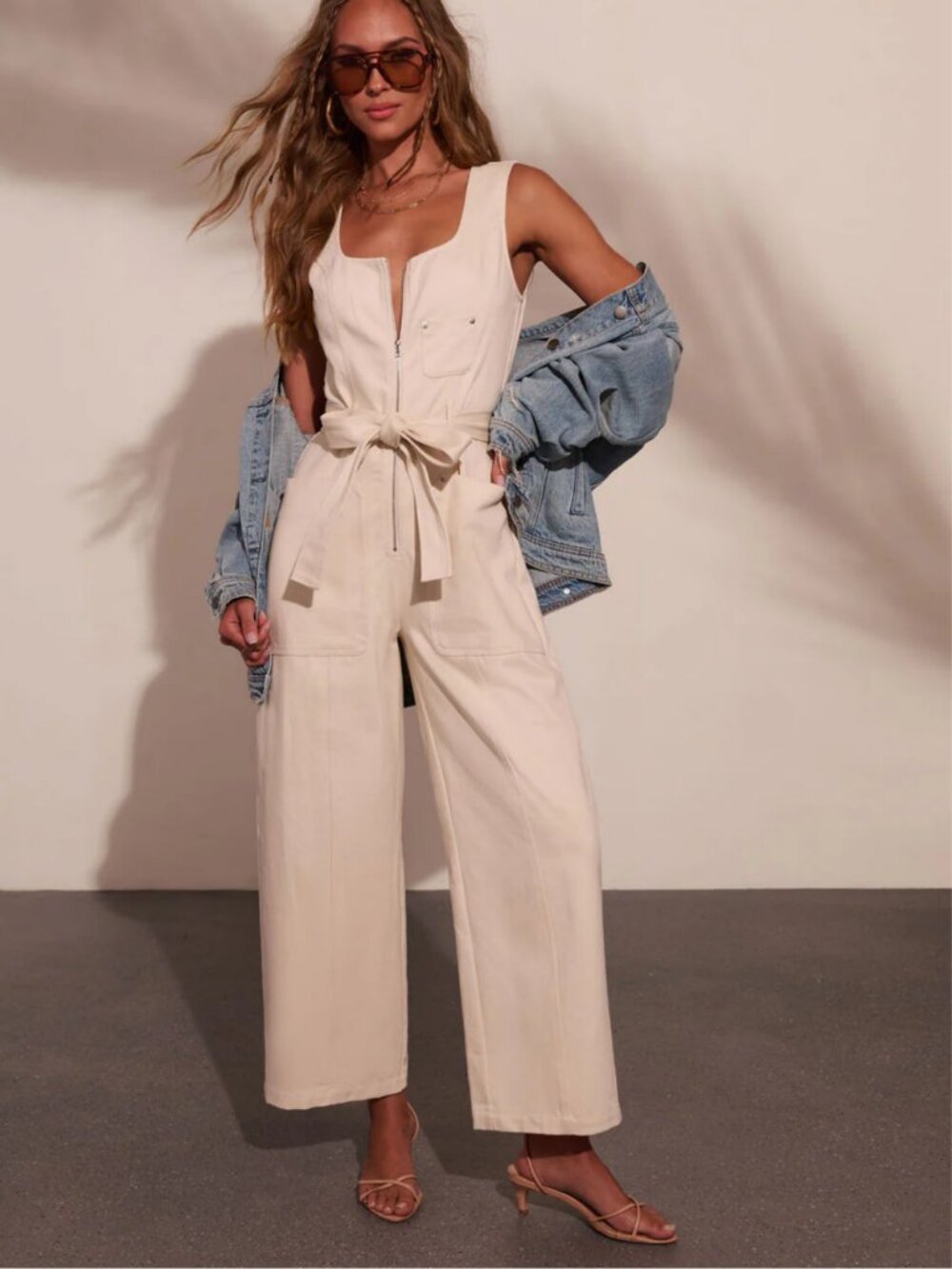 Desert Glowgirl Waist Tie Jumpsuit